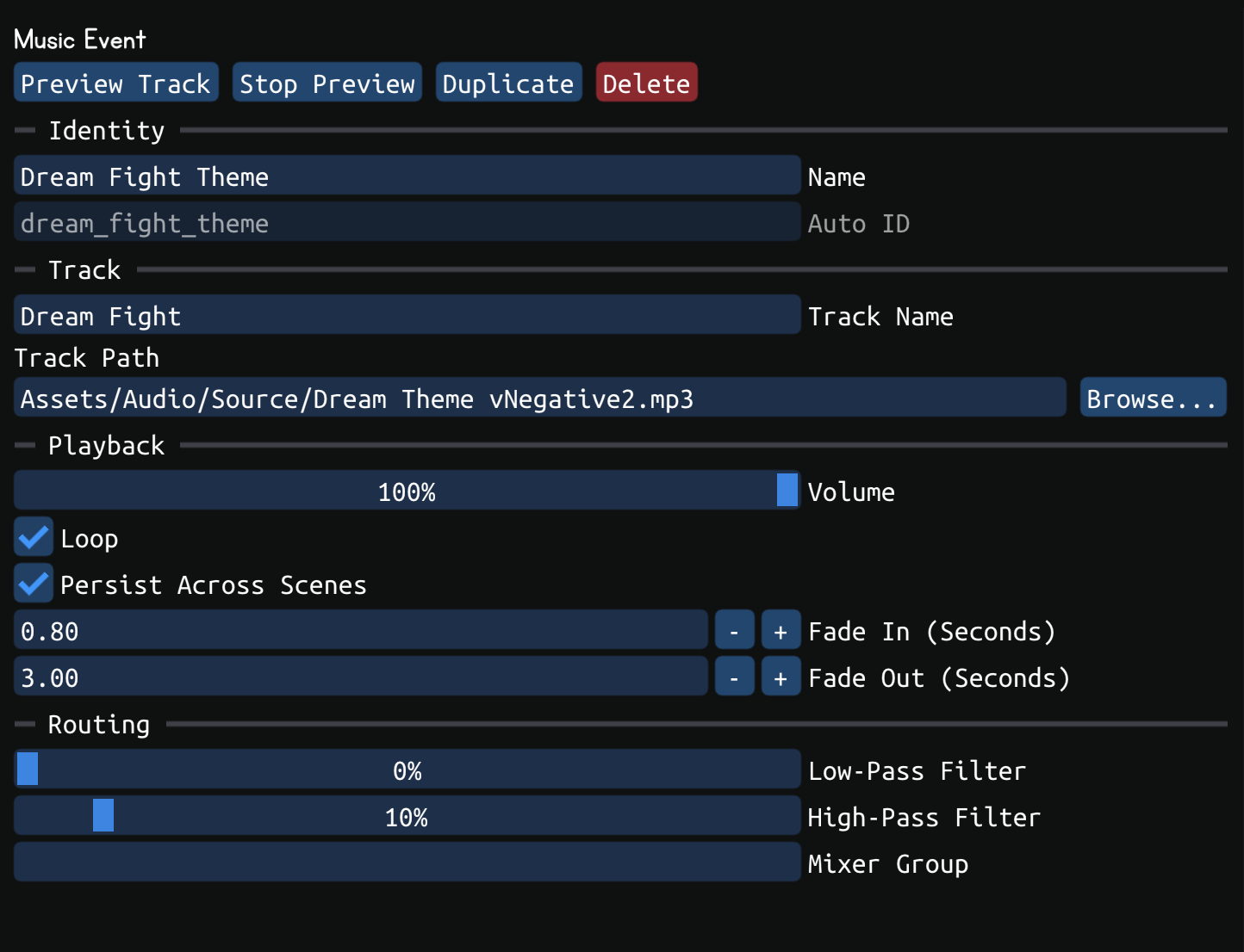 Jam Audio Toolkit Companion music event editor