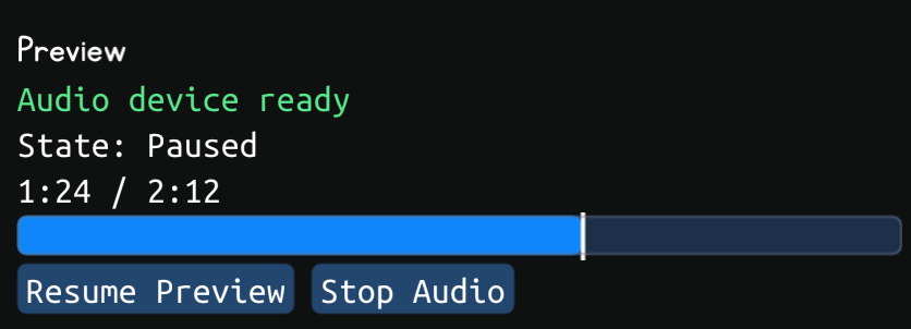 Jam Audio Toolkit Companion preview panel
