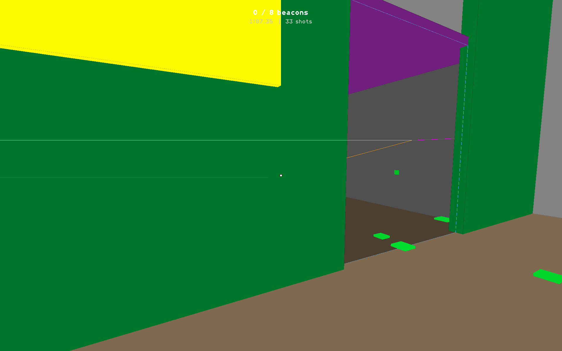 A debug view showing acoustic portals and diffraction paths through the level