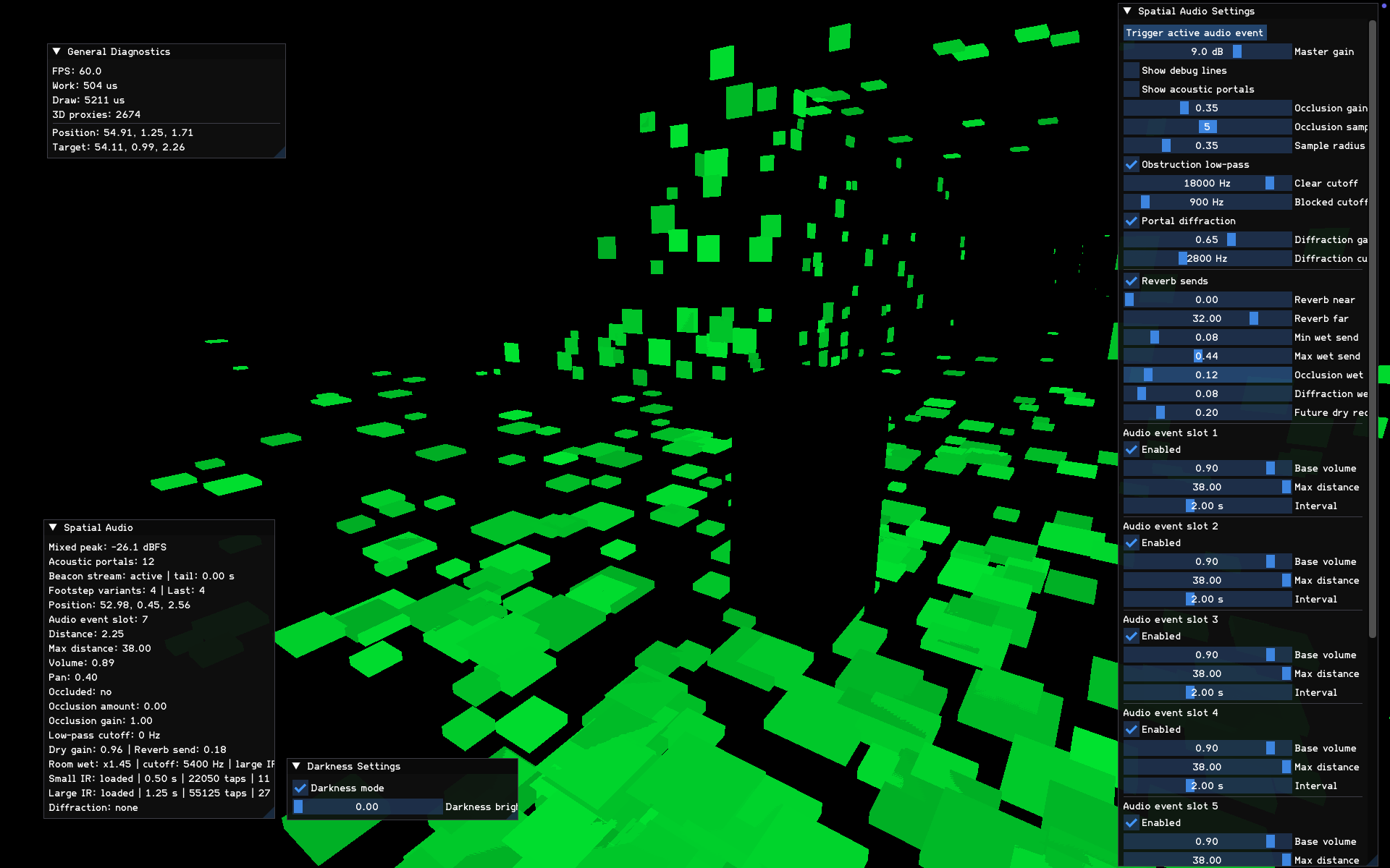 Dear ImGui debug panels for runtime engine and gameplay tuning