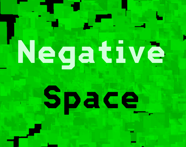 Negative Space game thumbnail showing the title and dark painted environment