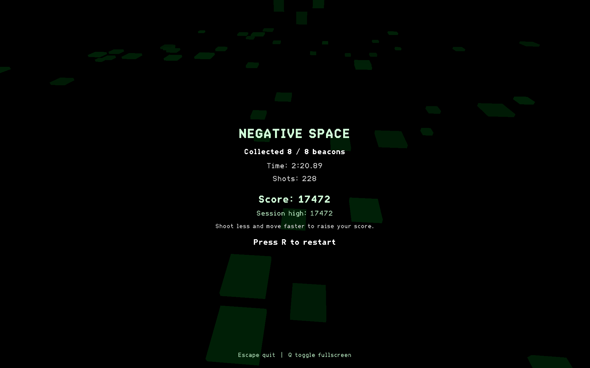 The player-facing UI and paint-revealed environment