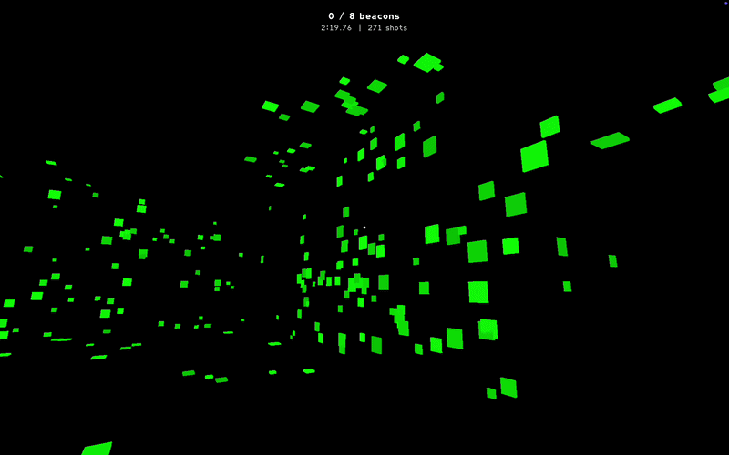 Gameplay clip of Negative Space showing paint revealing a dark 3D engine test space