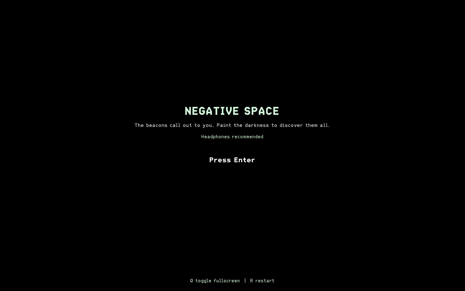 A win and scoring UI state from Negative Space